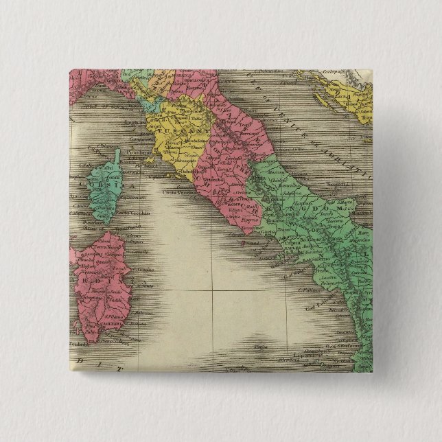 Italy 24 2 inch square button (Front)