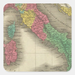 Italy 24 square sticker