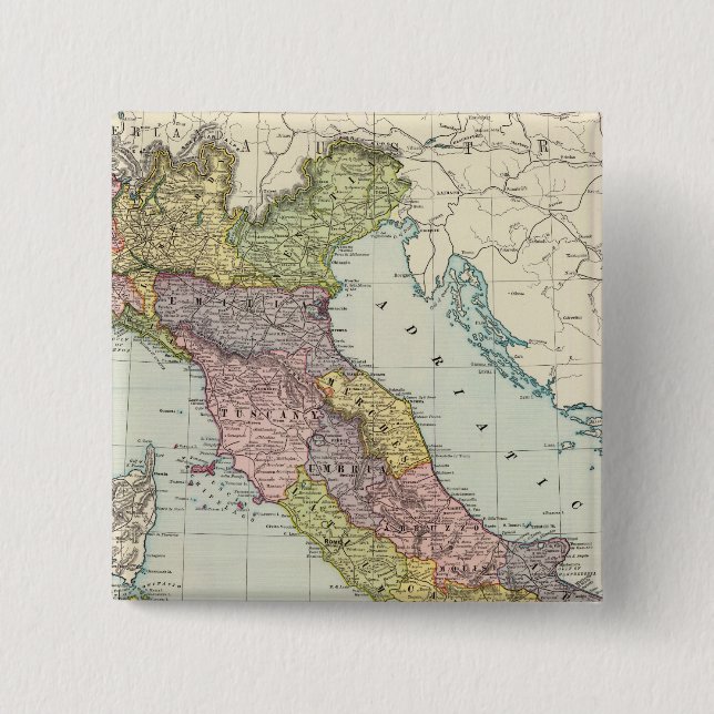 Italy 28 2 inch square button (Front)