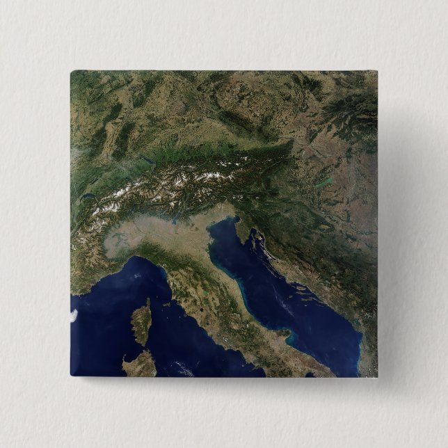 Italy 2 inch square button (Front)