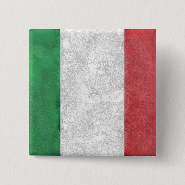 Italy 2 Inch Square Button (Front)