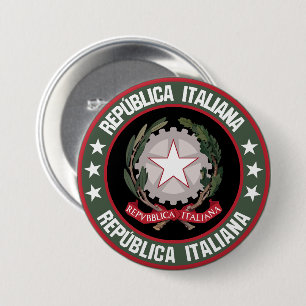 Italy 3 inch round button