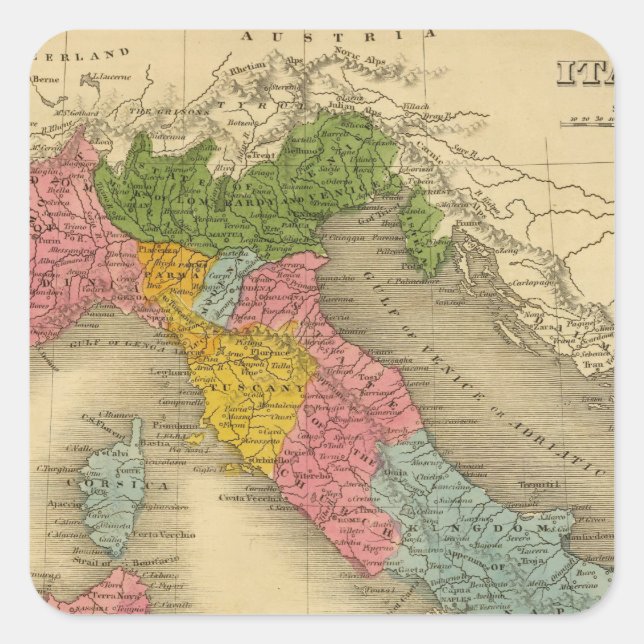 Italy 8 square sticker (Front)
