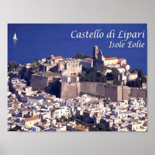 Italy - Aeolian Islands - Lipari - Castle - Poster
