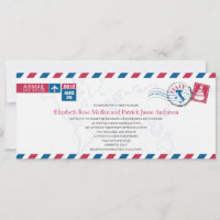 ITALY Airmail Wedding Invitation
