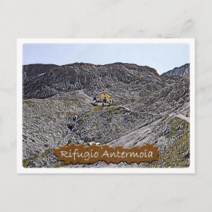 Italy - alpine hut Antermoia - Dolomiti - Postcard