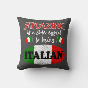 Italy Amazing Italian Proud Funny Sarcastic Humor Throw Pillow