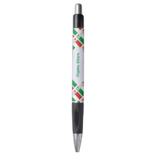 Italy and Italian Flag Tiled Green Personalization Pen