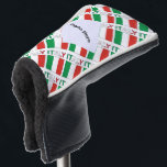 Italy and Italian Flag Tiled with Your Name Golf Head Cover<br><div class="desc">The Italian Flag with the word ITALY below in the colours of the flag. Design is tiled for a more artistic aesthetic. The white squiggly squares holds a place for your name for a personalized look. If you need to create a customized gift just add someone else's name,  instead.</div>
