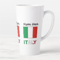 Italy and Italian Flag with Your Name