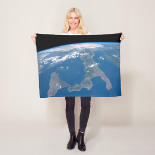 Italy And Its Island Sicily. Fleece Blanket