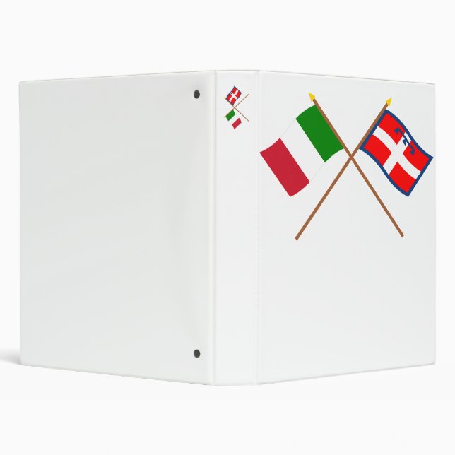 Italy and Piemonte crossed flags Binder (Background)