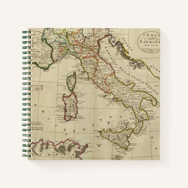 Italy, and Sardinia Notebook (Front)