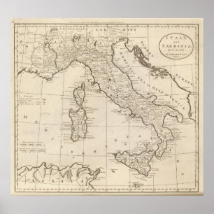 Italy, and Sardinia Poster
