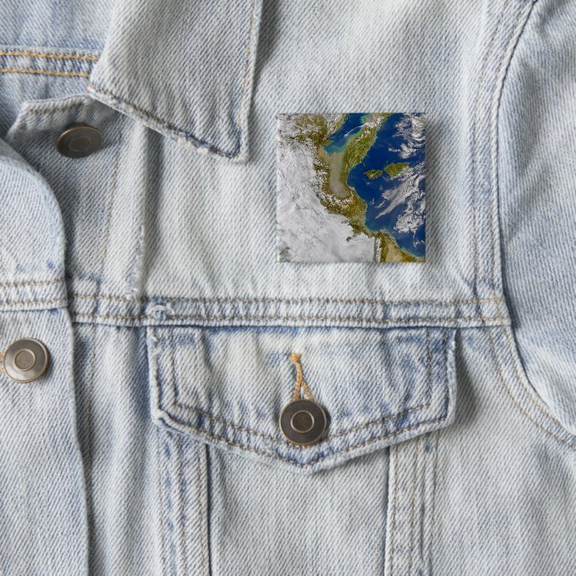 Italy And The Adriatic Sea. 2 Inch Square Button (In Situ)