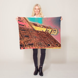 Italy architecture painting fleece blanket