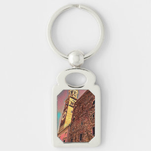 Italy architecture painting keychain