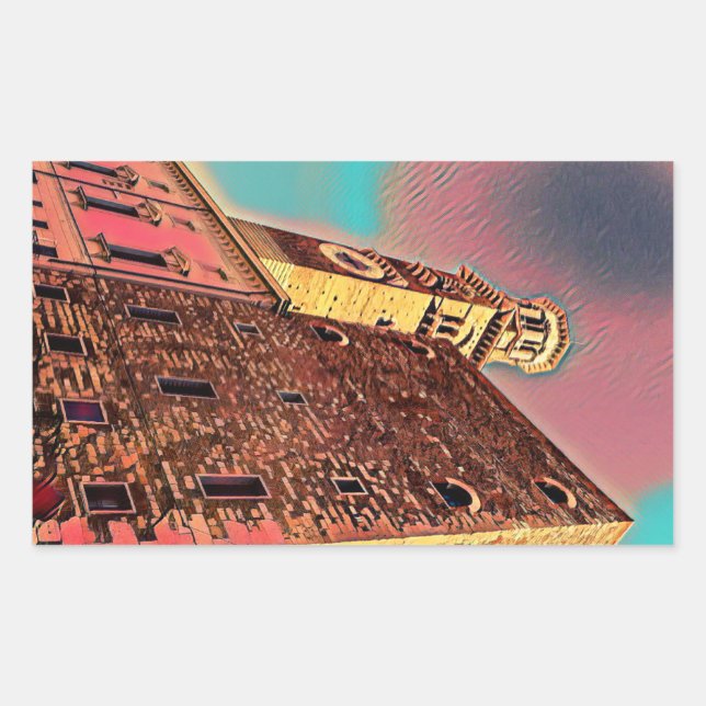 Italy architecture painting sticker (Front)