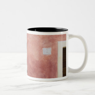 Italy, Asciano, Window Boxes with Fresh Spring Two-Tone Coffee Mug