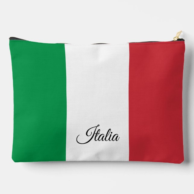 Italy bag, Italia fashion, Italian flag Accessory Pouch (Back)