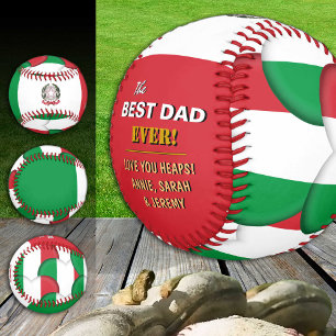 Italy Best Dad, patriotic, Italian Flag Baseball
