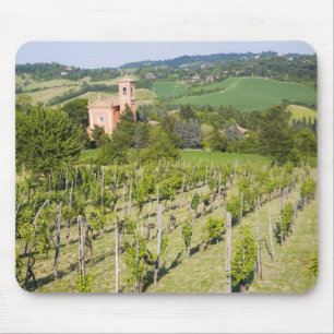 Italy, Bologna, View through Vineyard to Chiesa Mouse Pad