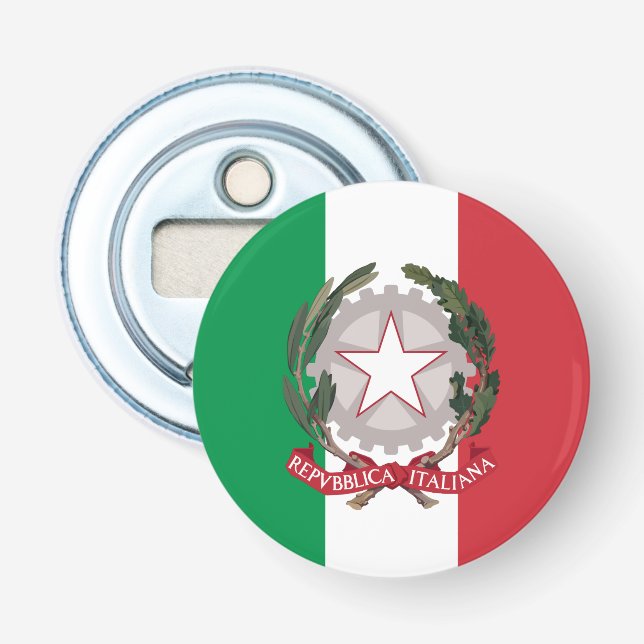 Italy Bottle Opener, Italian Flag, Emblem / Party Bottle Opener (Front)
