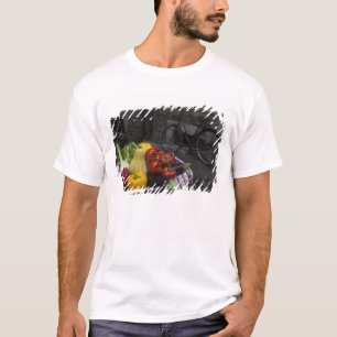 Italy, Brescia Province, Gargnano. Table with 2 T-Shirt