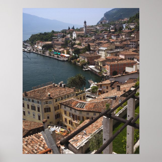 Italy, Brescia Province, Limone sul Garda. Town Poster (Front)