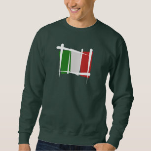 Italy Brush Flag Sweatshirt