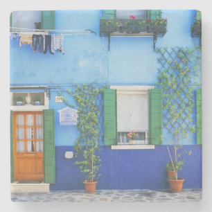 Italy, Burano. A colourful house in Burano near Stone Coaster