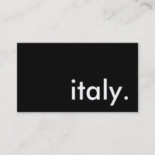 italy. business card