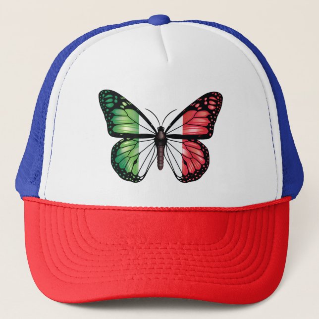 Italy butterfly monarch flag trucker hat (Front)