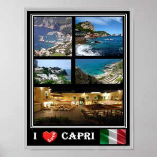 Italy - Campania - Capri - I Love - Poster
