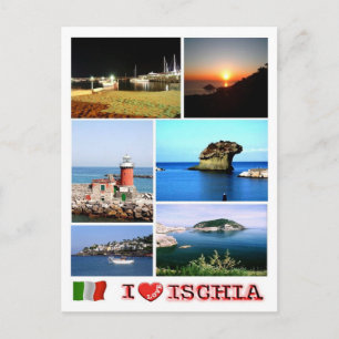 Italy - Campania - Ischia Island - I Love - Postcard