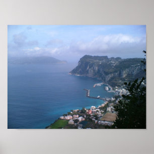 Italy - Capri toward Sorrento Poster