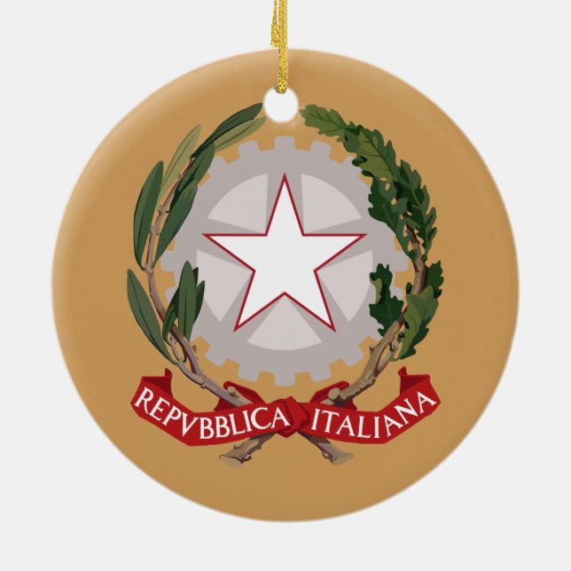 Italy - Ceramic Christmas Ornament (Back)