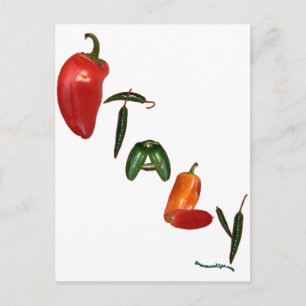 Italy Chili Peppers Postcard
