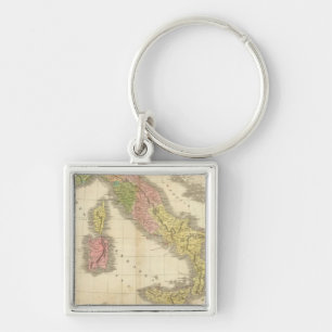 Italy Chonology Atlas Map Keychain