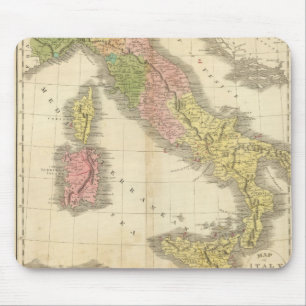 Italy Chonology Atlas Map Mouse Pad