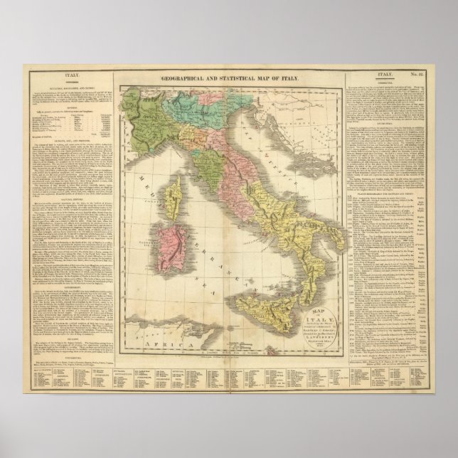Italy Chonology Atlas Map Poster (Front)