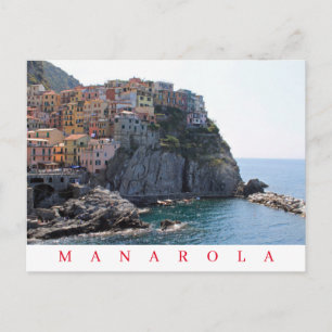 Italy Cinque Terre Manarola view postcard