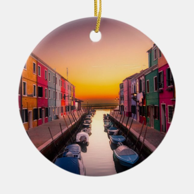 Italy Cityscape   Ceramic Ornament (Front)