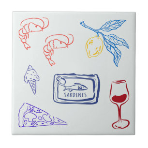  Italy Coastal Food Tile