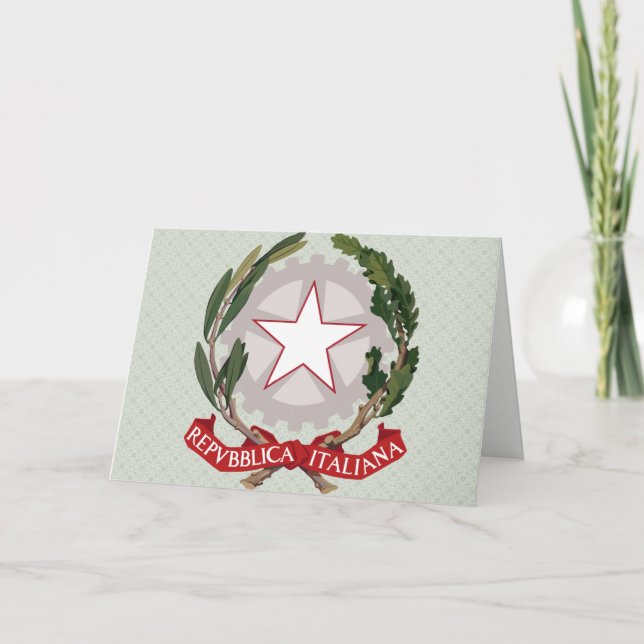 Italy Coat of Arms detail Card (Front)