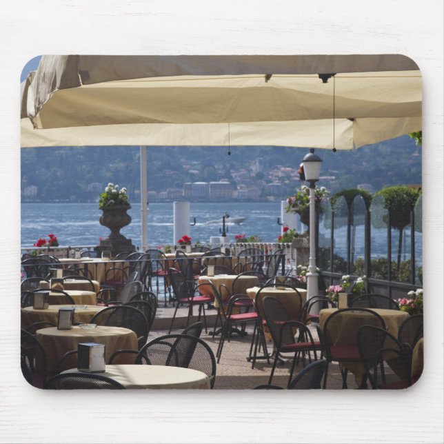 Italy, Como Province, Bellagio. Lakeside cafe. Mouse Pad (Front)