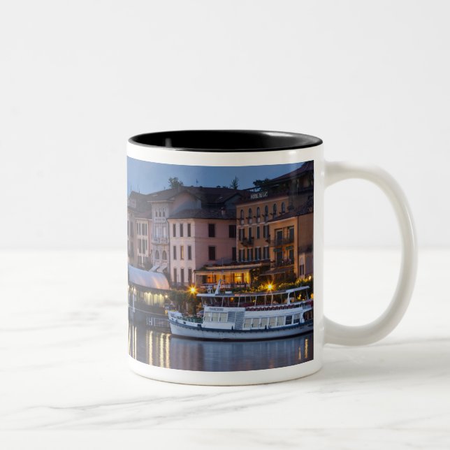 Italy, Como Province, Bellagio. Town view, Two-Tone Coffee Mug (Right)
