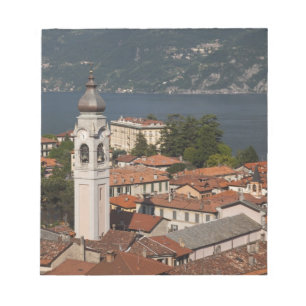 Italy, Como Province, Menaggio. Town view and 2 Notepad