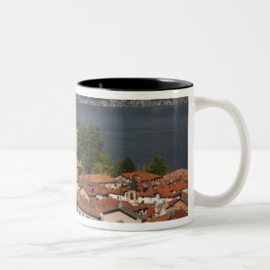 Italy, Como Province, Menaggio. Town view and 2 Two-Tone Coffee Mug