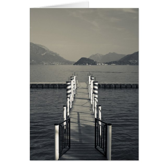 Italy, Como Province, Tremezzo. Lake pier. (Front)